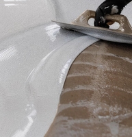 Peinture époxy auto-nivelante effet marbre, résistante à l'usure, durable, peinture époxy PU, application de peinture au sable coloré, revêtement liquide