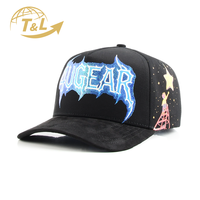 Casquette de baseball unisexe 4UGEAR personnalisée en denim de haute qualité, 5 panneaux brodés, 100 % coton, réglable, pour le sport, vente en gros, avec logo