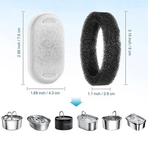 Distributeur d'eau pour animaux de compagnie avec filtre en bambou, portable, à commande manuelle, pour chats et chiens, non-démontable, marque neutre, utilisation transfrontalière - Product Image 1