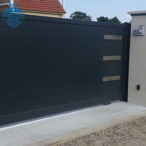 Özelleştirilmiş ana kapı tasarım talimat kitap giriş alüminyum Driveway kapısı evler için çelik kapılar alüminyum sürgülü kapılar - Product Image 3