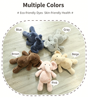 Peluche Éléphant Douce et Apaisante, Super Douce, Mignonne, Bleu Foncé, Rembourrée en Coton PP, Couverture d'Anniversaire, Anti-Stress, pour le Sommeil, en Polyester