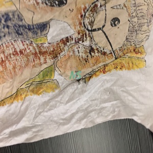 Chiffons de nettoyage en coton 100% recyclés, 25 kg, coupés, imprimés, blancs, pour peintres. - Product Image 4