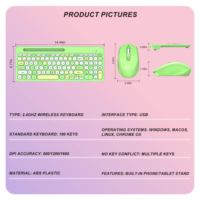 Wireless 100-Key Colorful Keyboard Mouse Combo Ergonomic Design 2.4GHz USB Numeric Keypad for PC/Desktop & Laptop in Stock