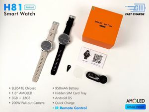 Montre connectée H81 4G avec carte SIM mondiale, étanche, écran tactile, pour hommes d'affaires, étudiants, adultes, compatible iOS et <span class=keywords><strong>Android</strong></span> - Product Image 3
