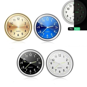 Mini-stickers de tableau de bord pour grille d'aération de voiture, blancs, avec affichage à cadran bleu, accessoires automobiles, mouvement à aiguille noire de marque Hangzhou - Product Image 2