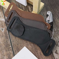 Étui de protection pour couteau pliant en cuir véritable de qualité supérieure, élégant, en forme de S, multifonctionnel, portable, à suspendre à la ceinture