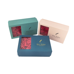 Hight Quality Artificial <strong>Roses</strong> Necklace Ring Storage <strong>Box</strong> for Unique Gift Double Layer Soap <strong>Rose</strong> <strong>Jewelry</strong> <strong>Box</strong> - Product Image 5