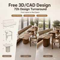 Ensemble de meubles de café-restaurant en tissu Banquette Booth Sièges Canapé avec tables et chaises carrées en bois pour les projets de restaurants