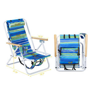 Bestex-<span class=keywords><strong>Silla</strong></span> de <span class=keywords><strong>playa</strong></span> de aluminio de alta calidad, mochila con correas, cubierta de bronceado, ajustable, pesca, <span class=keywords><strong>silla</strong></span> de <span class=keywords><strong>playa</strong></span> de madera <span class=keywords><strong>para</strong></span> personas gordas - Product Image 4