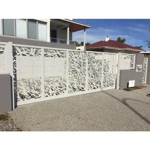 Garden Fence Privacy Screen Custom Design Powder Coated Decorative Laser Cut Metal Steel Elegant Security Fence Pallet Morden