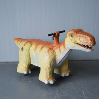 Voiture à conduire dinosaure animatronique 24V grandeur nature avec rugissement et mouvements réalistes pour le plaisir