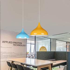 Dekorative Industrielle Metall-Lampenschirme für Innenräume, Farbenfroher Kronleuchter, E27-Lampe, Makronen-Pendelleuchte, Moderne Küchenbeleuchtung - Product Image 4