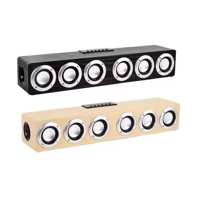Wireless Speaker Arrival HiFi Wooden Column Home Theater System Bass Smart 5.1 BT Wood Wireless Speaker