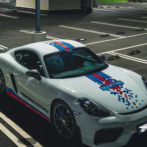 Autocollants de course pour capot de voiture, <span class=keywords><strong>Film</strong></span> Transparent en vinyle UV, pour Porsche <span class=keywords><strong>911</strong></span> 917LH 918 970 Panamera, accessoires de voiture - Product Image 3