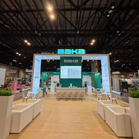 Stand de Exhibición de Lujo, Diseño Moderno y Personalizado, Stand Modular de Madera Reutilizable para Ferias Comerciales, Premiado, para Exhibición de Vidrio