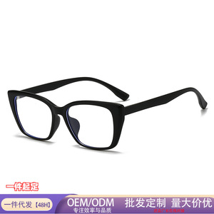 Nouvelles lunettes anti-lumière bleue tendance, forme triangulaire œil-de-chat, style naturel, rétro et polyvalent, vente en gros transfrontalière - Product Image 1