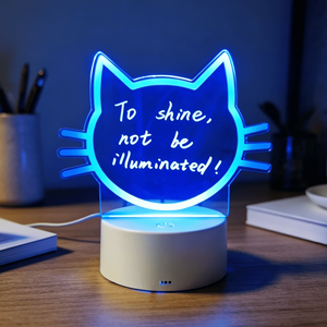 Tableau d'écriture lumineux LED 3D moderne en acrylique, tableau de messages transparent original pour enfants, anniversaires, salon, usage résidentiel - Product Image 1