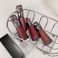Gloss à lèvres velours mat coloré, teinte à lèvres illuminatrice, maquillage léger quotidien, cosmétique pour les lèvres effet brume douce, longue tenue