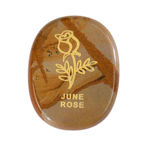 Accesorios <span class=keywords><strong>de</strong></span> joyería DIY con temática floral: <span class=keywords><strong>Piedra</strong></span> inspiradora <span class=keywords><strong>de</strong></span> aventurina verde natural <span class=keywords><strong>de</strong></span> diciembre, tallada ovalada rosa, para pulgar (Palm Power) - Product Image 5