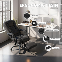 Chaise de jeu personnalisée en usine, inclinable, durable, avec repose-pieds et accoudoirs réglables pour la configuration de bureau à domicile