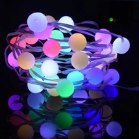 Bande lumineuse LED intérieure/extérieure étanche IP67, lumières sphériques RGB intelligentes, décoration de Noël, lumières de défilement, commande vocale/application/télécommande