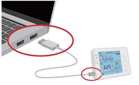 Enregistreur de données sans fil wifi Moniteur de CO2, moniteur de qualité de l'air intérieur, température, humidité relative CO2 mètre pour l'école, le bureau
