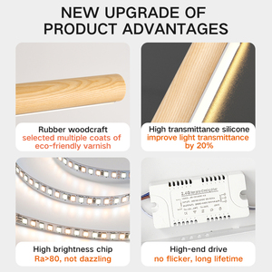 Lampes suspendues modernes à LED en <span class=keywords><strong>bois</strong></span> Lustres minimalistes en <span class=keywords><strong>bois</strong></span> Lampe suspendue pour salle à manger Salle d'étude <span class=keywords><strong>Luminaire</strong></span> <span class=keywords><strong>Suspension</strong></span> - Product Image 5