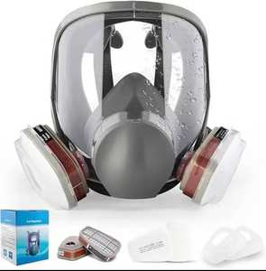 Masker Gas wajah penuh kartrid respirator filter ganda masker gas pelindung industri dengan harga rendah - Product Image 1