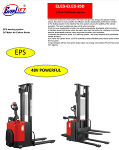 HELI 공장 가격 스탠드 온 전동 스태커 1.5톤 2톤 용량 보행자 조작 창고 자재 취급 지게차 - Product Image 2