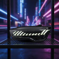 Phares LED de style RS7 révolutionnaires compatibles avec Audi A7 C7 C7.5 (2011-2018). Matrice de pixels segmentée DRL avec accent bleu vif