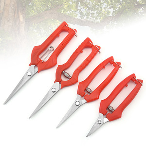 Sécateur de taille rouge en acier inoxydable, diamètre de coupe 10-20 mm, structure papillon, outil de jardinage pour arbres fruitiers - Product Image 1