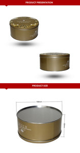 YESTOO Özelleştirilmiş Tatlılar Kek Kurabiye Paketleme Dondurma DIY Saklama Koyu Altın Desenli Gıda Sınıfı Yuvarlak Teneke Kutu - Product Image 6