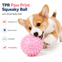 Jouet interactif indestructible à picots pour tous les chiens - Balle flottante en TPR couineuse pour l'entraînement, non toxique