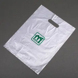 Bolsa de plástico con asa troquelada
