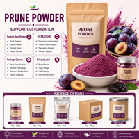 Poudre de pruneaux aromatisée aux fruits Longbio, poudre de pruneaux noirs sucrés séchés pour les boissons