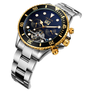 Reloj deportivo de marca de lujo de diseñador para hombre, banda de acero inoxidable de 43mm, regalo OEM, reloj mecánico automático Tourbillon de múltiples funciones - Product Image 3