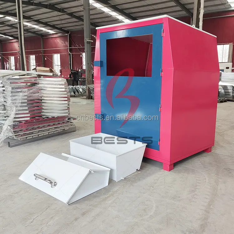 Factory Price Blue Clothing And Shoes Donation Box Used Clothing Recycling Drop Bins