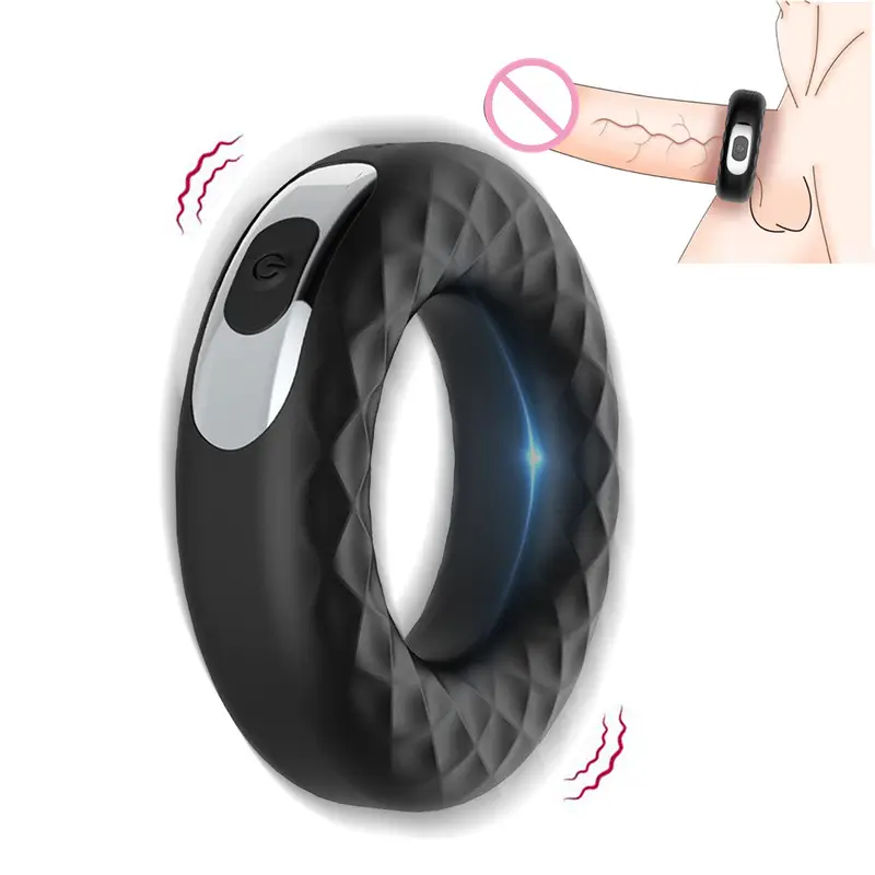 Donut app controlled sex toy dick ring vibrating silicone cock ring for penis