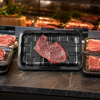 Plateau en plastique PP personnalisé pour emballage sous vide, qualité alimentaire, thermoscellable, pour steak et viande de bœuf, vente en gros usine
