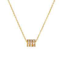 Collier en acier inoxydable et titane rouge à mailles fines KABA Jewelry