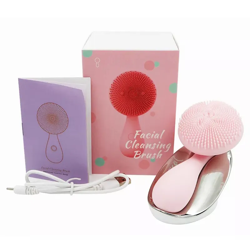 Mini Sonic Facial Silicone Rotating Multifunctional Electronic Auto 2 In 1 Face Cleaning Brush Electric Face Cleansing Brush
