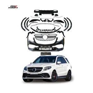 GBT fabrika Mercedes GLE 63 tampon yükseltme Bodykit için 2015-2019 Mercedes GLE Benz W292 modeli dönüşüm kitleri