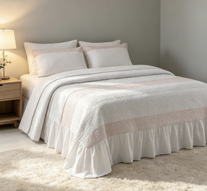 Cubrecama Bouti de <span class=keywords><strong>150</strong></span> cm, Cubrecama Delgado de 250 x 260 cm, Incluye 2 Fundas de Almohada, Suave, Estampado para Todas las Estaciones, 100% Poliéster - Product Image 5