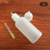 Bouteille en plastique de 50 ml avec aiguille injectrice, distributeur de liquide, d'alcool, de colophane et de pâte à souder pour le nettoyage de cartes PCB de téléphones et la réparation par soudage