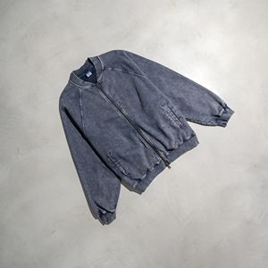 W0138 Fall 450G Heavy Weight Wash Retro Sleeved <b>Jacket</b> Fashion Loose <b>Jacket</b> <b>Men</b> - Product Image 2