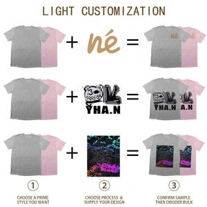เสื้อยืดสตรีทแวร์ผ้าฝ้ายคุณภาพสูงทรงโอเวอร์ไซส์ ไหล่ตก พิมพ์ลายโลโก้ได้ตามต้องการ เสื้อยืดสีขาวเนื้อหนาสำหรับผู้ชาย - Product Image 3