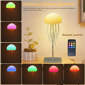 Novedad 2025 Lámpara de Medusas Flotante Luz Ambiental RGB Colorida Luz Nocturna de Medusa con Batería Incorporada - Product Image 6