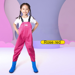 Bañador de una pieza de secado rápido impermeable para niños con Material de PVC, pantalones de agua y Botas de lluvia para niños y niñas para atrapar peces de <span class=keywords><strong>mar</strong></span> - Product Image 6