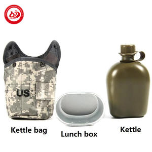 Hiking Camping US Outdoor Portable Drinking <strong>Water</strong> <strong>Bottle</strong> Survival Camouflage Kettle Equipment With Carrying Bag - Product Image 5