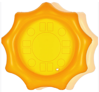 Tapis de jeu aquatique gonflable jaune de 95 cm de diamètre en PVC durable, personnalisé en usine, pour intérieur/extérieur, idéal pour parcs aquatiques et fêtes à la piscine
